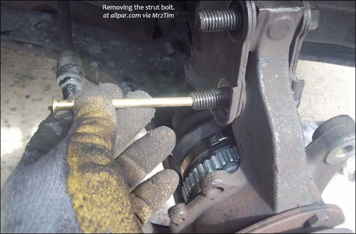 removing strut bolt